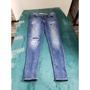 American Eagle Jeans Size 6 Womens Blue Stretch Pants Denim Mid Rise Jegging